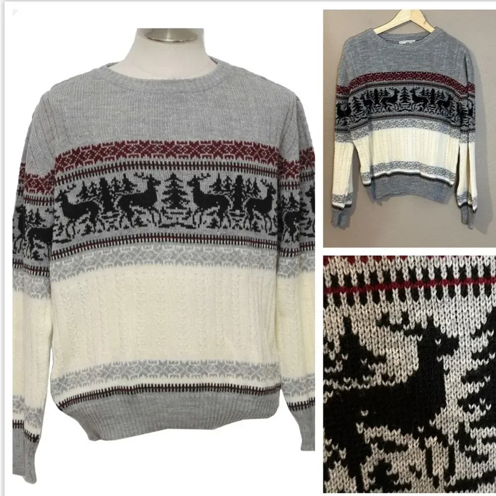 K. P. Knitwear 80’s Vintage Ski Lodge Christmas Sweater Size Small - Picture 1 of 9